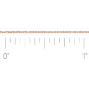 14K Rose Recycled Metal .75 mm Rope Chain by the Inch
