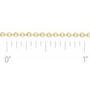 14K Yellow Recycled Metal 1.5 mm Cable Chain by the Inch