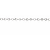 14K White Recycled Metal 1.5 mm Cable Chain by the Inch