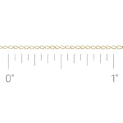 14K Yellow Recycled Metal 1 mm Curb Chain by the Inch