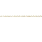 14K Yellow Recycled Metal 1 mm Curb Chain by the Inch
