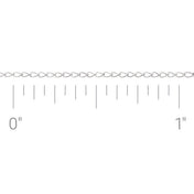 14K White Recycled Metal 1 mm Curb Chain by the Inch