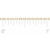 14K Yellow .80 mm Diamond-Cut Cable Chain by the Inch