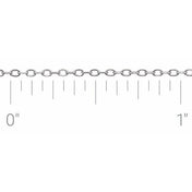 14K White .80 mm Diamond-Cut Cable Chain by the Inch