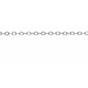 14K White .80 mm Diamond-Cut Cable Chain by the Inch