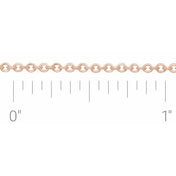 14K Rose Recycled Metal 1.5 mm Cable Chain by the Inch