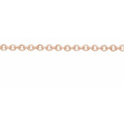 14K Rose Recycled Metal 1.5 mm Cable Chain by the Inch
