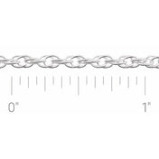 Sterling Silver 2.5 mm Rope Chain by the Inch