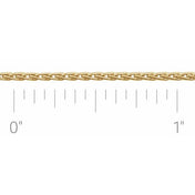 14K Yellow Recycled Metal 1.25 mm Chain by the Inch
