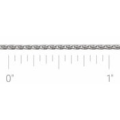 14K White Recycled Metal 1.25 mm Wheat Chain by the Inch