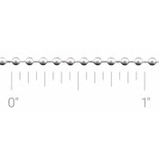 Sterling Silver 2 mm Hollow Bead Chain by the Inch