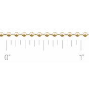 14K Yellow Gold-Filled 3 mm Hollow Bead Chain by the Inch