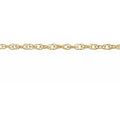 14K Yellow 1.5 mm Rope Chain by the Inch