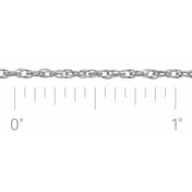14K White Recycled Metal 1.5 mm Rope Chain by the Inch