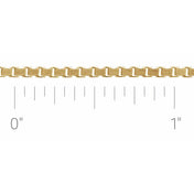 14K Yellow 1.75 mm Diamond-Cut Box Chain by the Inch