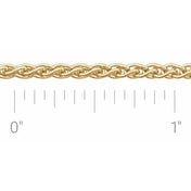 14K Yellow Recycled Metal 2.4 mm Wheat Chain by the Inch