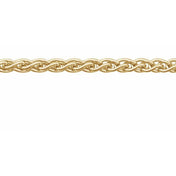 14K Yellow Recycled Metal 2.4 mm Wheat Chain by the Inch