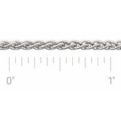 Sterling Silver 2.4 mm Wheat Chain by the Inch