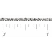 14K White 1.8 mm Diamond-Cut Rope Chain by the Inch