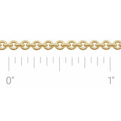 14K Yellow Gold-Filled 2.4 mm Cable Chain by the Inch