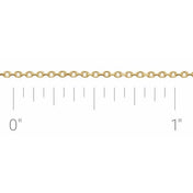 14K Yellow Recycled Metal 1 mm Diamond-Cut Cable Chain by the Inch