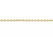14K Yellow Recycled Metal 1 mm Diamond-Cut Cable Chain by the Inch