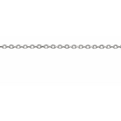 14K White Recycled Metal 1 mm Diamond-Cut Cable Chain by the Inch