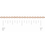14K Rose Recycled Metal 1 mm Diamond-Cut Cable Chain by the Inch