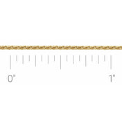 14K Yellow 1.05 mm Diamond-Cut Wheat Chain by the Inch