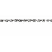 14K White 1.6 mm Diamond-Cut Rope Chain by the Inch