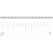14K White Recycled Metal 1 mm Cable Chain by the Inch