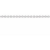 14K White Recycled Metal 1 mm Cable Chain by the Inch