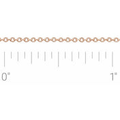 14K Rose Recycled Metal 1 mm Cable Chain by the Inch