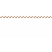 14K Rose Recycled Metal 1 mm Cable Chain by the Inch
