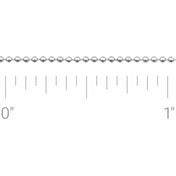 Sterling Silver 1 mm Hollow Bead Chain by the Inch