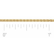 14K Yellow 1.5 mm Diamond-Cut Wheat Chain by the Inch