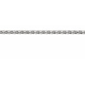 14K White 1.5 mm Diamond-Cut Wheat Chain by the Inch