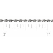 14K White 1.3 mm Diamond Cut Rope Chain by the Inch