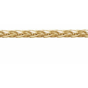 14K Yellow 2.75 mm Diamond-Cut Wheat Chain by the Inch