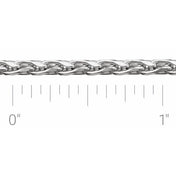 14K White 2.75 mm Diamond-Cut Wheat Chain by the Inch