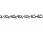14K White 2.75 mm Diamond-Cut Wheat Chain by the Inch
