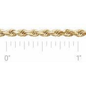 14K Yellow 2.8 mm Diamond-Cut Rope Chain by the Inch