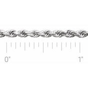 14K White 2.8 mm Diamond-Cut Rope Chain by the Inch