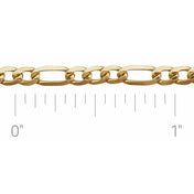 14K Yellow 3 mm Figaro Chain by the Inch