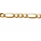 14K Yellow 4 mm Figaro Chain by the Inch