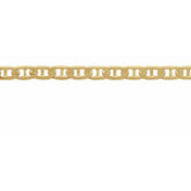 14K Yellow 2.25 mm Curbed Anchor Chain by the Inch