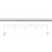 Sterling Silver 2 mm Round Snake Chain by the Inch