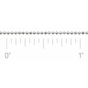 14K White 1 mm Diamond-Cut Bead Chain by the Inch