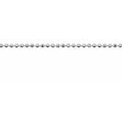 14K White 1 mm Diamond-Cut Bead Chain by the Inch