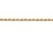 14K Yellow 1 mm Diamond-Cut Rope Chain by the Inch